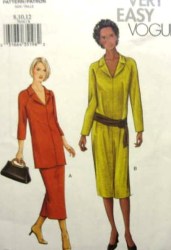 7616 VOGUE LOOSE PULLOVER TOP,  DRESS, SKIRT EZ PATTERN 8-12, 20-24 choice